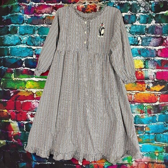 Looney Tunes Sylvester Plaid Nightgown Handmade?  Medium - Picture 1 of 9